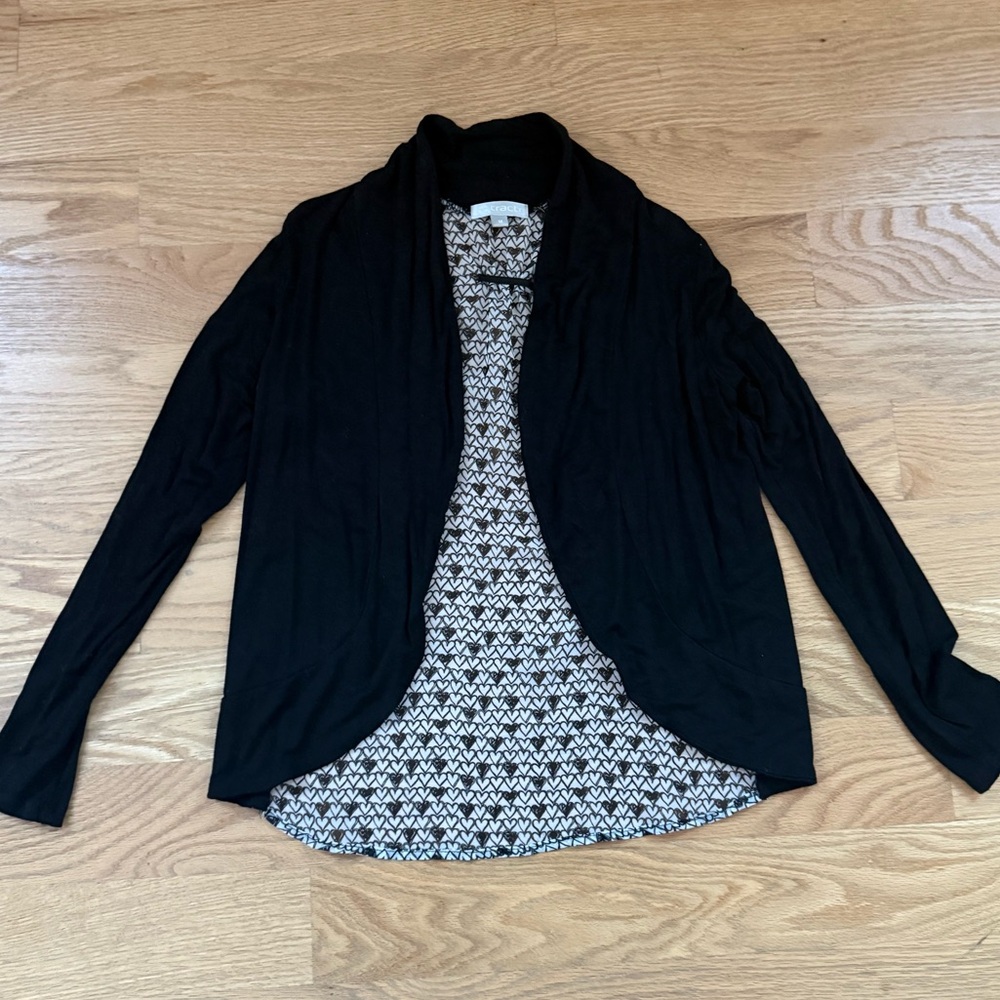 Tractr 2 Piece Tank And Cardigan,  Hearts Print, Girls, Size M, Worn